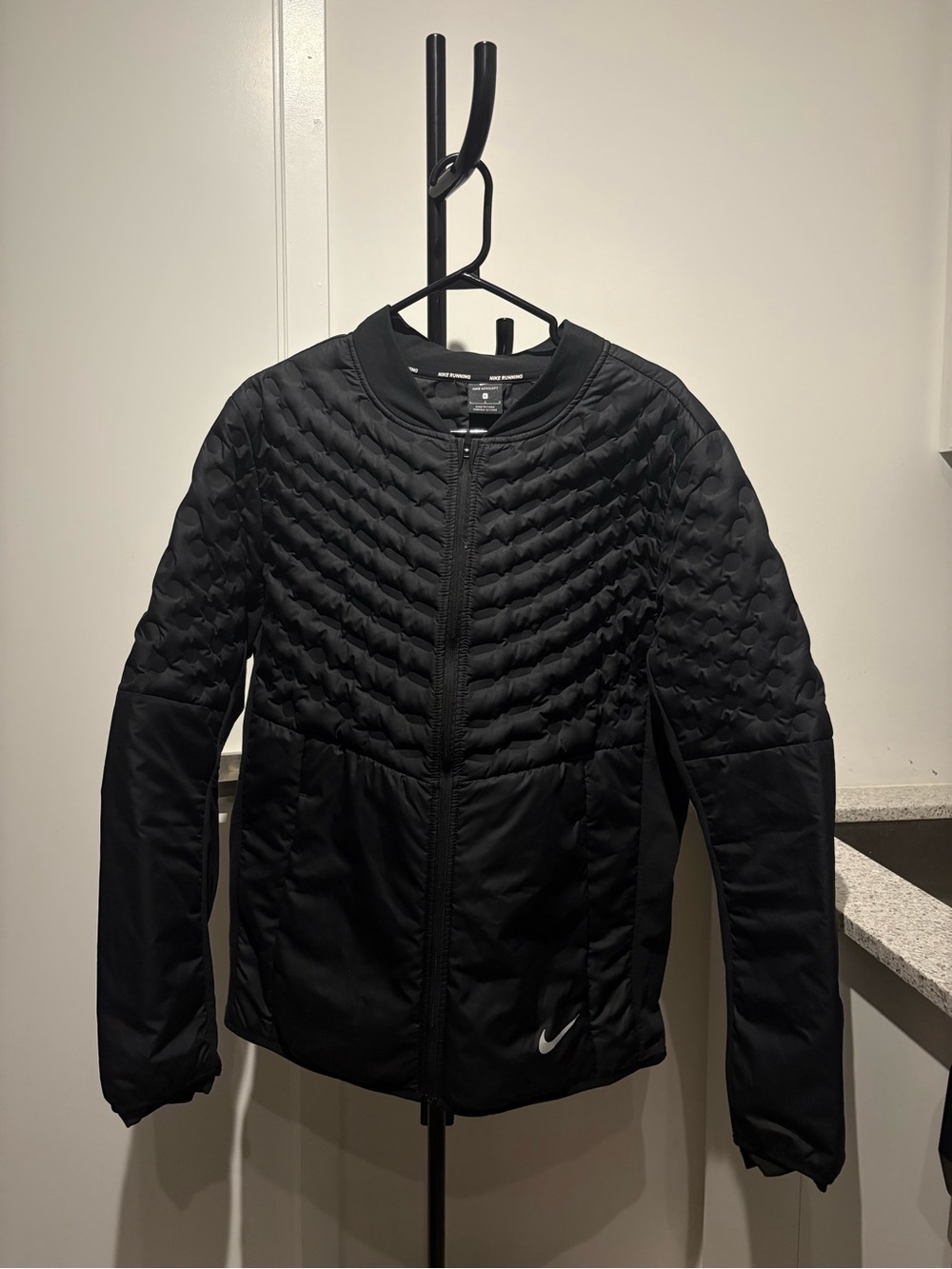 Nike Black Quilted-Panel Performance Jacket